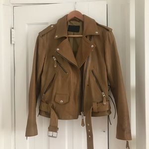 All Saints Curry Leather Jacket - Size 8 US